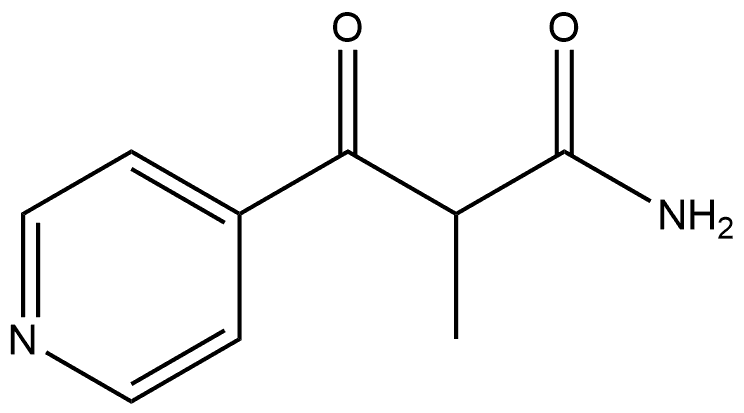 2-methyl-3-oxo-3-(pyridin-4-yl)propanamide 结构式