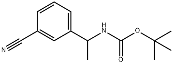 tert-butyl N-[1-(3-cyanophenyl)ethyl]carbamate Struktur