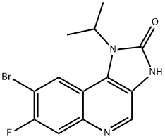 2H-Imidazo[4,5-c]quinolin-2-one, 8-bromo-7-fluoro-1,3-dihydro-1-(1-methylethyl)- Structure