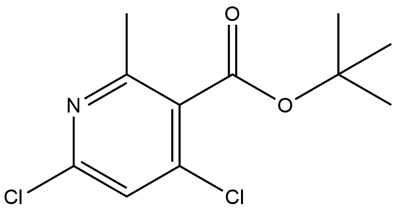 1,1-Dimethylethyl 4,6-dichloro-2-methyl-3-pyridinecarboxylate Struktur