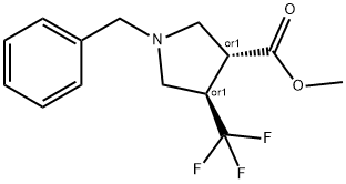 trans-Methyl 1-benzyl-4-(trifluoromethyl)pyrrolidine-3-carboxylate Structure