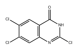 2,6,7-三氯喹唑啉-4(3H)-酮, 2089334-36-9, 结构式