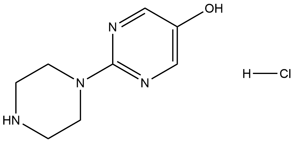 5-Pyrimidinol, 2-(1-piperazinyl)-, hydrochloride (1:1) 结构式