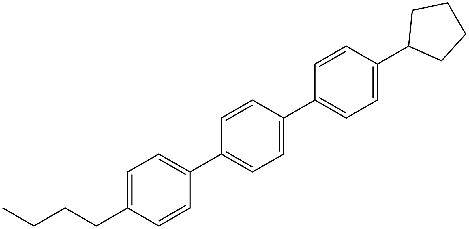 4-Butyl-4''-cyclopentyl-1,1':4',1''-terphenyl Structure