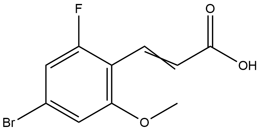 3-(4-Bromo-2-fluoro-6-methoxyphenyl)-2-propenoic acid Structure