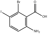 Benzoic acid, 6-amino-2-bromo-3-iodo- Structure