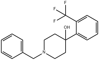 4-Piperidinol, 1-(phenylmethyl)-4-[2-(trifluoromethyl)phenyl]- Struktur