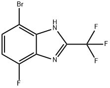 4-Bromo-7-fluoro -2-(trifluoromethyl)-1H-benzimidazole 结构式