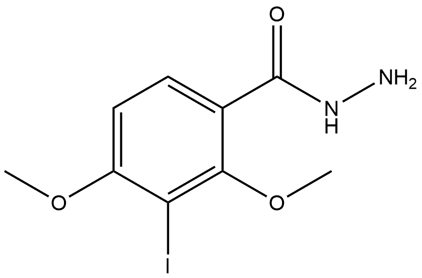 3-Iodo-2,4-dimethoxybenzoic acid hydrazide 化学構造式