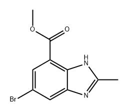 1H-Benzimidazole-7-carboxylic acid, 5-bromo-2-methyl-, methyl ester Structure
