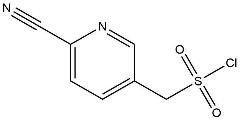 6-Cyano-3-pyridinemethanesulfonyl chloride (ACI) Structure