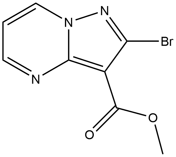 Methyl 2-bromopyrazolo[1,5-a]pyrimidine-3-carboxylate,2090042-20-7,结构式