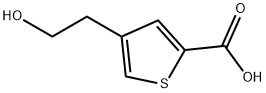 2-Thiophenecarboxylic acid, 4-(2-hydroxyethyl)- Struktur