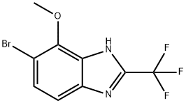 5-Bromo-4-methoxy-2-(trifluoromethyl)-1H-benzimidazole,2090109-25-2,结构式