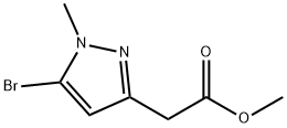 2-(5-溴-1-甲基-1H-吡唑-3-基)乙酸甲酯 结构式