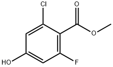 Benzoic acid, 2-chloro-6-fluoro-4-hydroxy-, methyl ester Struktur