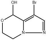 4H-Pyrazolo[5,1-c][1,4]oxazin-4-ol, 3-bromo-6,7-dihydro- 化学構造式