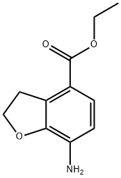 7-氨基-2,3-二氢-4-苯并呋喃甲酸乙酯 结构式