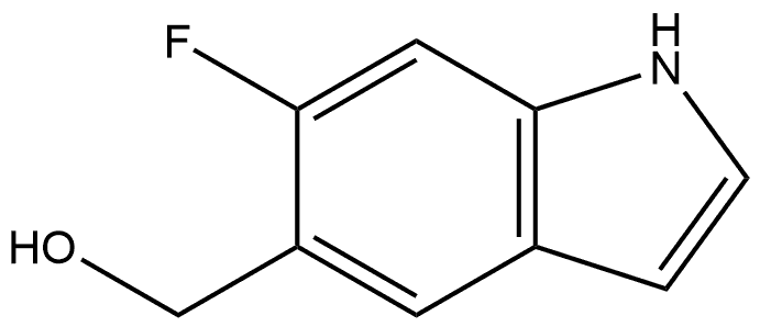 (6-氟-1H-吲哚-5-基)甲醇 结构式