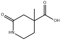 4-Piperidinecarboxylic acid, 4-methyl-2-oxo- Structure