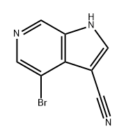 1H-Pyrrolo[2,3-c]pyridine-3-carbonitrile, 4-bromo- Struktur