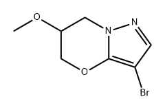 5H-Pyrazolo[5,1-b][1,3]oxazine, 3-bromo-6,7-dihydro-6-methoxy- Struktur