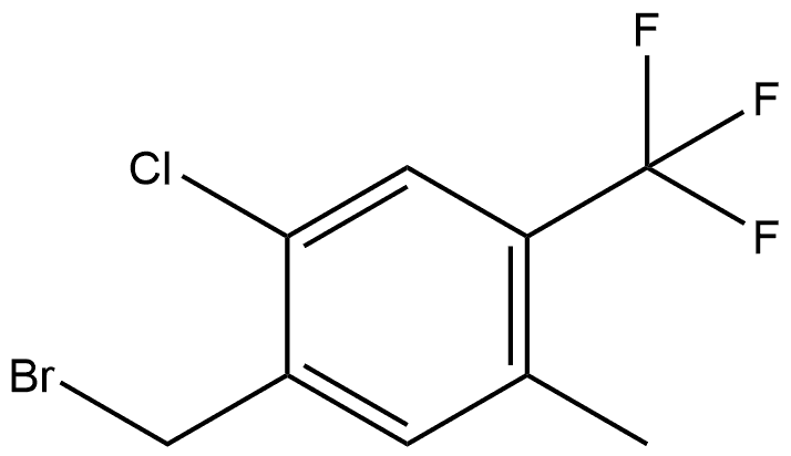 1-(Bromomethyl)-2-chloro-5-methyl-4-(trifluoromethyl)benzene 结构式