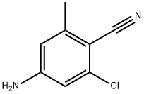 Benzonitrile, 4-amino-2-chloro-6-methyl- 化学構造式