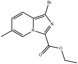 1-溴-6-甲基咪唑并[1,5-A]吡啶-3-羧酸乙酯 结构式