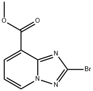 [1,2,4]Triazolo[1,5-a]pyridine-8-carboxylic acid, 2-bromo-, methyl ester 化学構造式