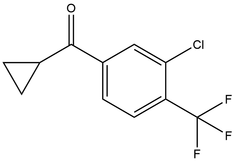 (3-chloro-4-(trifluoromethyl)phenyl)(cyclopropyl)methanone Struktur