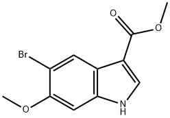 1H-Indole-3-carboxylic acid, 5-bromo-6-methoxy-, methyl ester Struktur