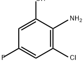 Phenol, 2-amino-3-chloro-5-fluoro- Structure