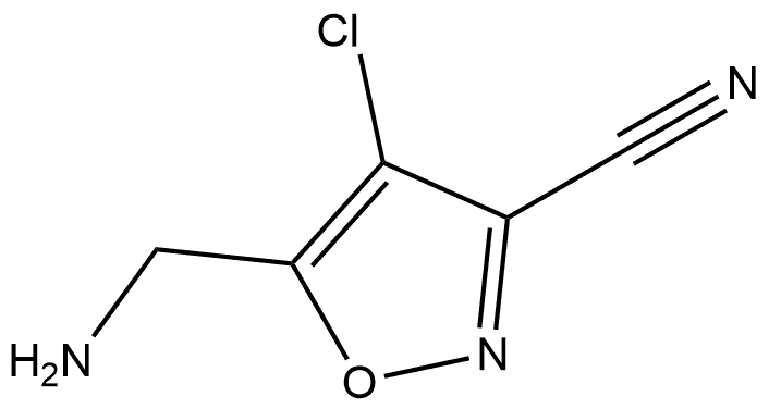 5-(Aminomethyl)-4-chloro-3-isoxazolecarbonitrile Structure