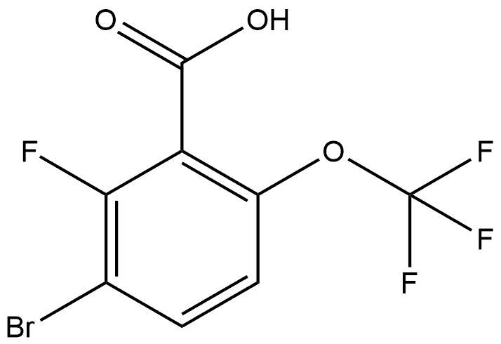 3-Bromo-2-fluoro-6-(trifluoromethoxy)benzoic acid Structure