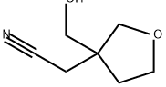 3-Furanacetonitrile, tetrahydro-3-(hydroxymethyl)- Structure