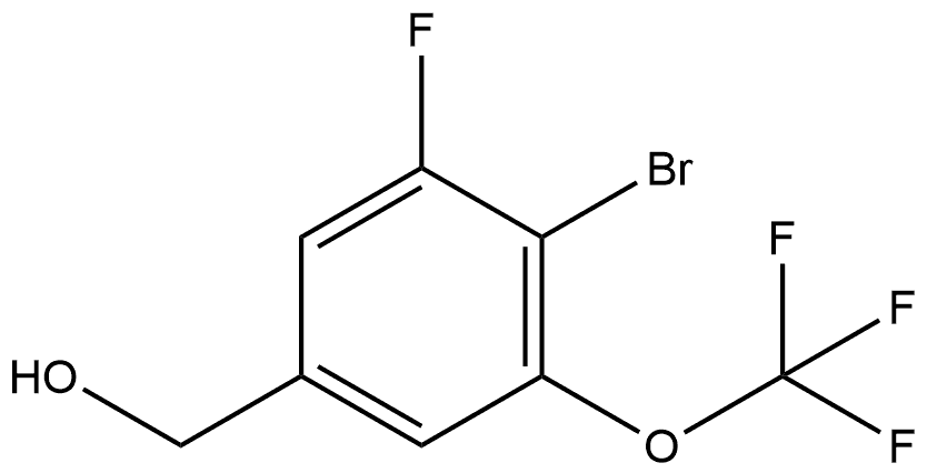 (4-溴-3-氟-5-(三氟甲氧基)苯基)甲醇,2090555-71-6,结构式