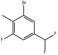 Benzene, 1-bromo-5-(difluoromethyl)-3-fluoro-2-methyl- Struktur