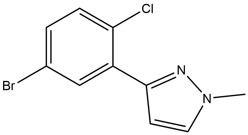 1H-Pyrazole, 3-(5-bromo-2-chlorophenyl)-1-methyl- Structure