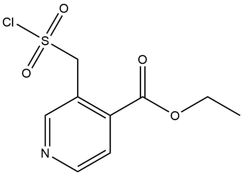 Ethyl 3-[(chlorosulfonyl)methyl]-4-pyridinecarboxylate (ACI) 结构式