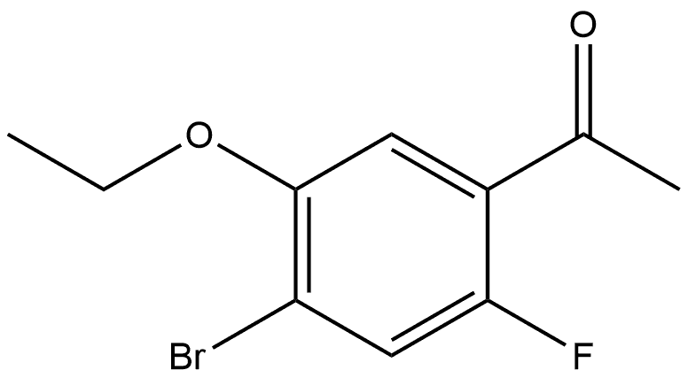 1-(4-Bromo-5-ethoxy-2-fluorophenyl)ethanone 化学構造式