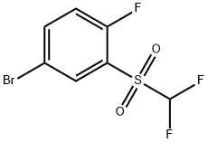 5-Bromo-2-fluorophenyl difluoromethyl sulphone 化学構造式