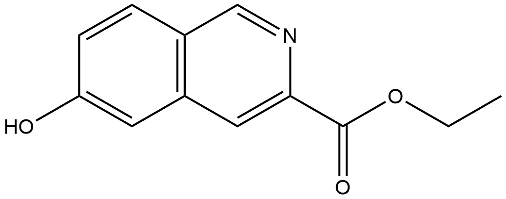6-羟基异喹啉-3-羧酸乙酯, 2090726-03-5, 结构式