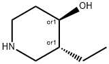 rel-(3R,4R)-3-Ethyl-4-piperidinol Struktur