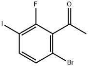 6’-Bromo-2’-fluoro-3’-iodoacetophenone 结构式