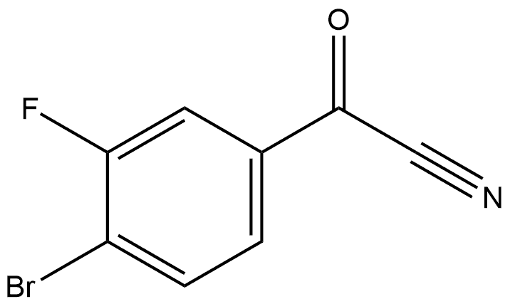 4-Bromo-3-fluorobenzoyl cyanide Structure