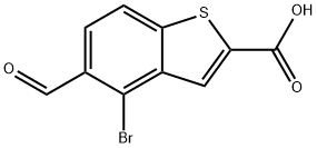 4-Bromo-5-formyl-benzo[b]thiophene-2-carboxylic acid Structure