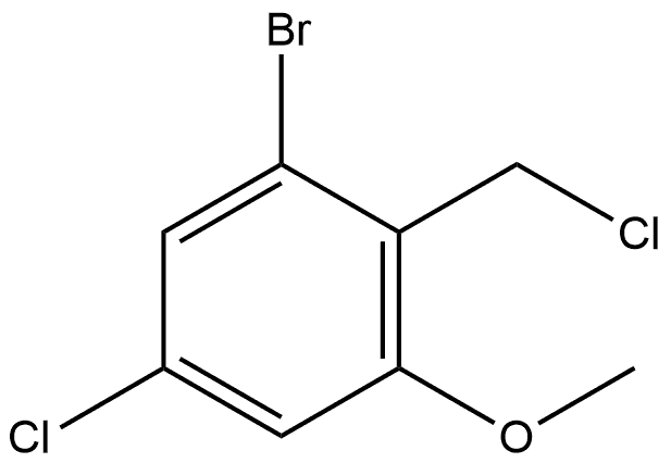 1-Bromo-5-chloro-2-(chloromethyl)-3-methoxybenzene Structure