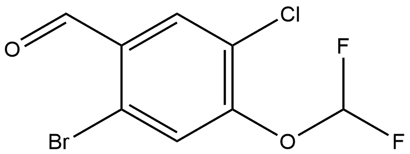2-Bromo-5-chloro-4-(difluoromethoxy)benzaldehyde Structure
