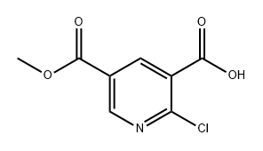 2-氯-5-(甲氧羰基)烟酸 结构式